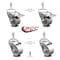 Service Caster 3 Inch Semi Steel Wheel Swivel 1/2 Inch Stem Caster Total Lock Brake SCC, 2PK SCC-TSTTL20S314-SSS-M1015-2-S-2 - alternate 1